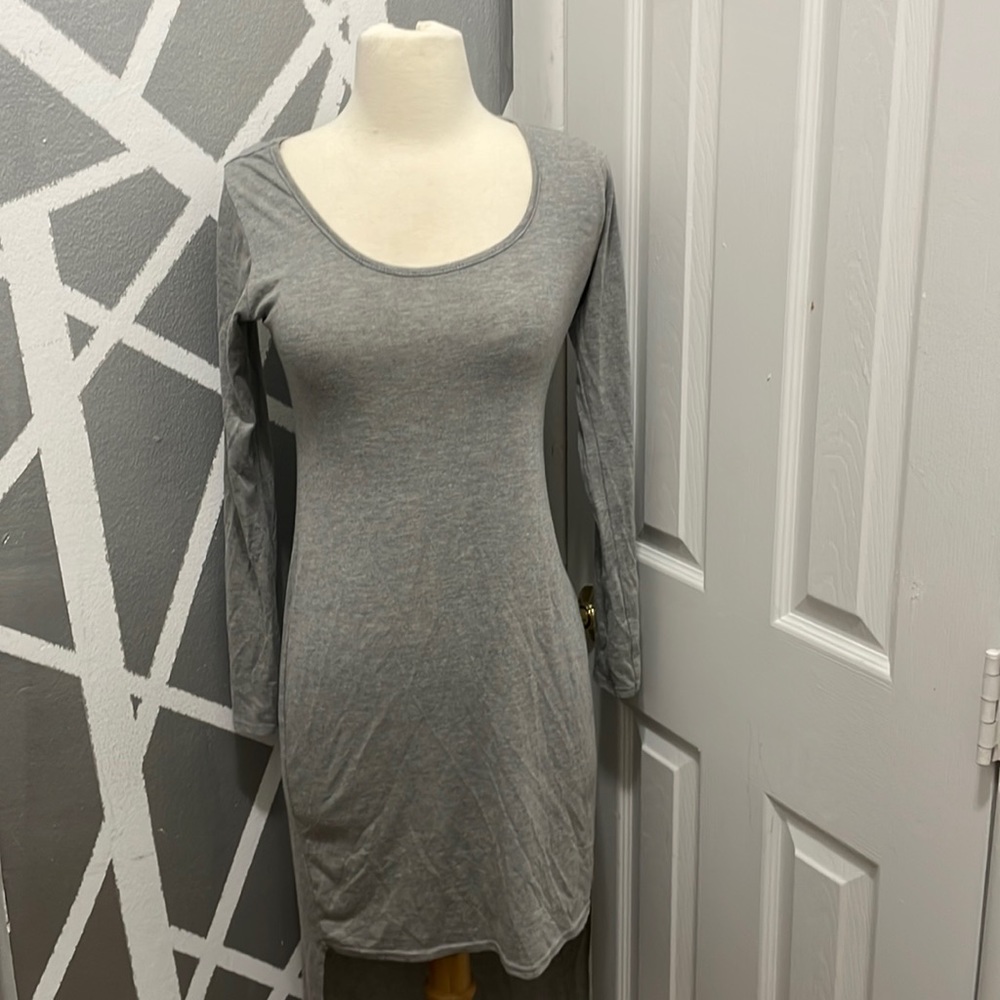 Boohoo grey high/low summer dress
